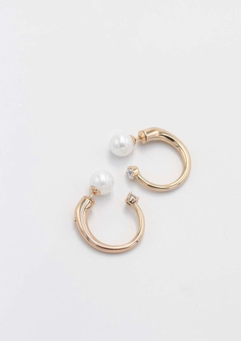 Ohrringe mit Perlen goldig