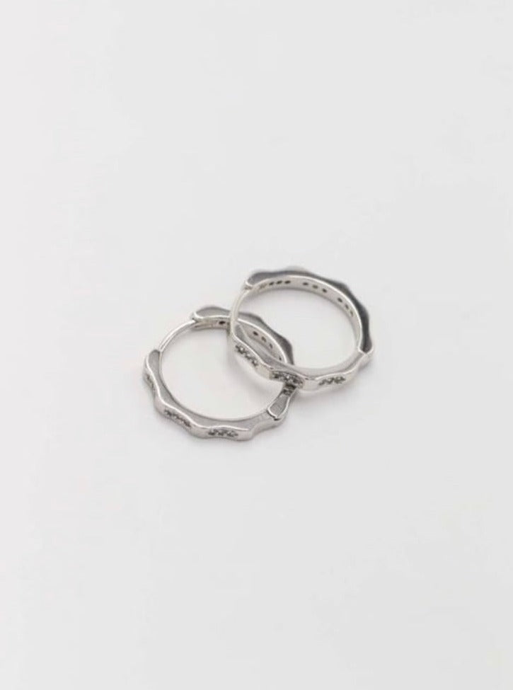 Ohrringe silbrig/kantig