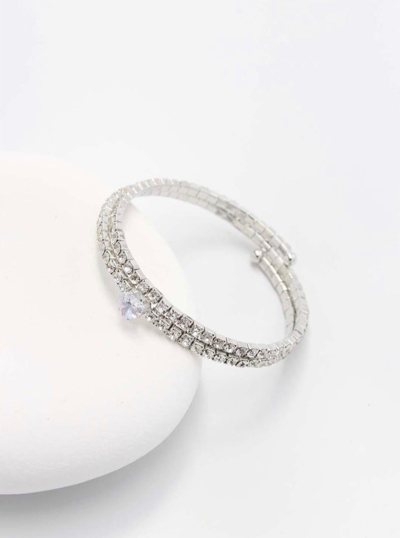Silvery noble bracelet